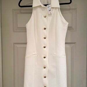 Favorite Daughter Uptown Elegant White Sleeveless Dress NWT Sz 6